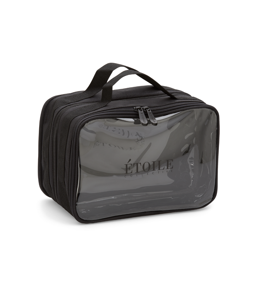 Etoile Collective Small Twin Cosmetic Case: Black